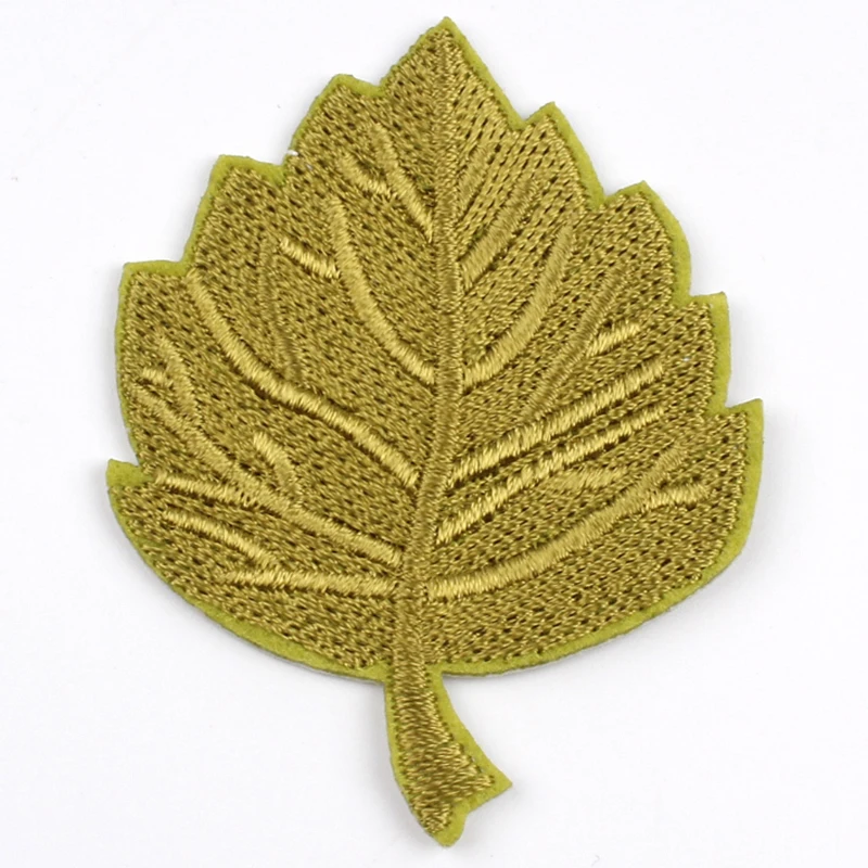 10pcs/lot Embroidered Maple Patch Cartoon Leaf Stickers Iron On Sew On Clothing Appliques DIY Patchwork Crafts Garments Badge image 3
