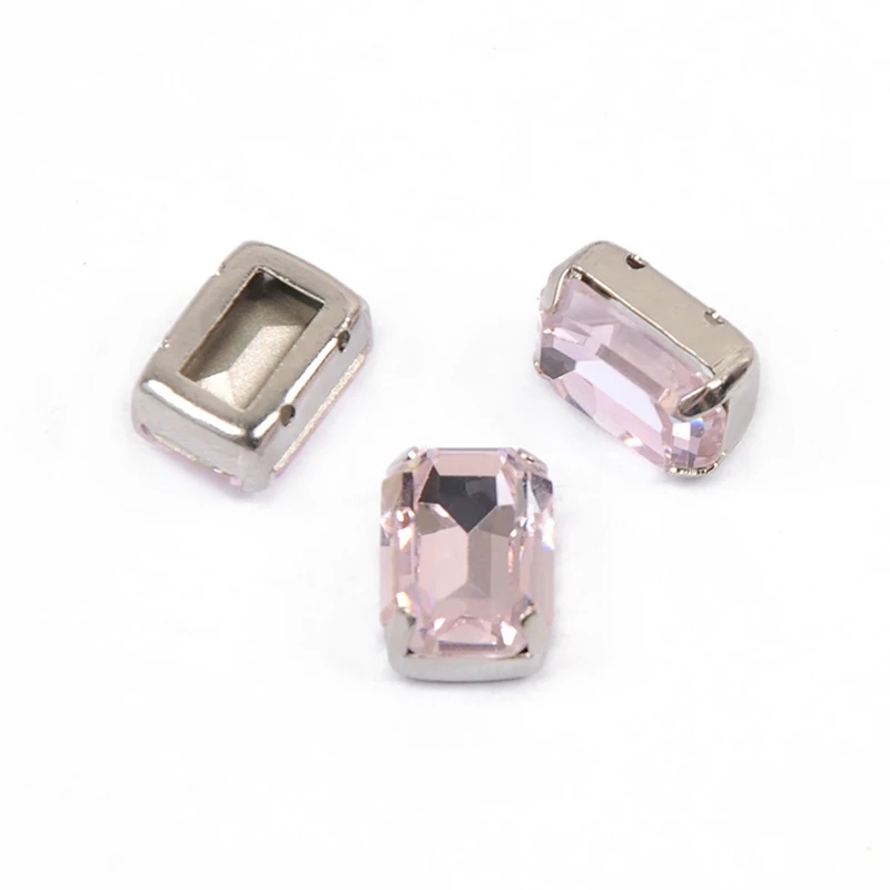 YANRUO 4600 4610 4627 Octagon DIY Crafts Sewing Metal Silver Gold Claw Settings Strass Crystal Rhinestones For Clothing