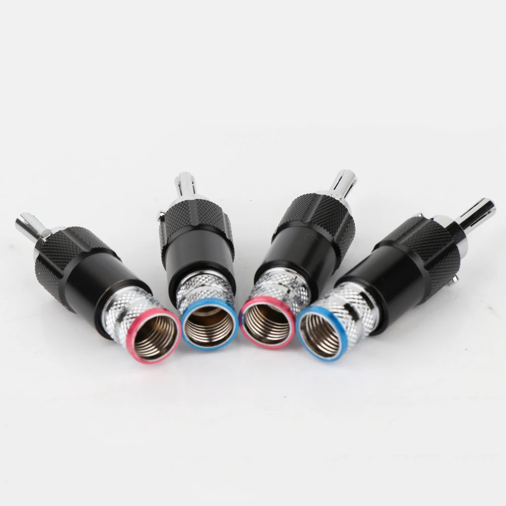 4pcs BA141Hi-end Rhodium Plated Audio Video Speaker Jack 8mm Self-locking Male Banana Plug speaker Interconnector cale connector