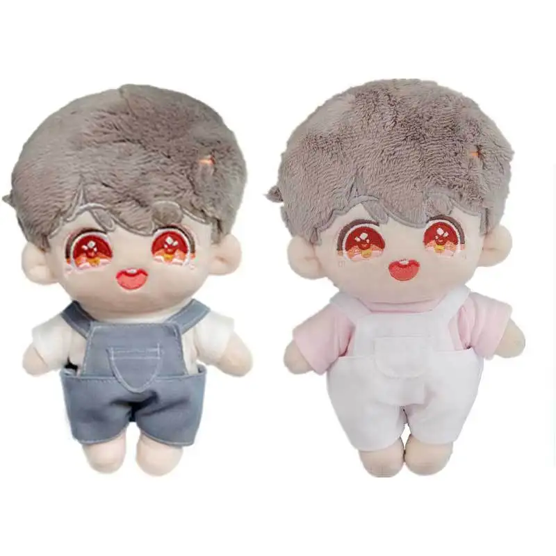 20cm Plush Doll's Clothes Husky Pants Cowboy Suspenders for Korea Kpop EXO Idol Dolls Bodysuit Clothing Fans Gift Collection