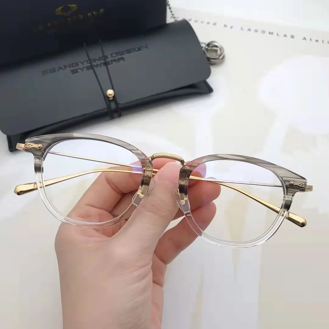 

Fashion Titanium Glasses Frame Men Round Optical Myopia Spectacles Women Prescription Eyeglasses Frame Luxury Brand Eyewear