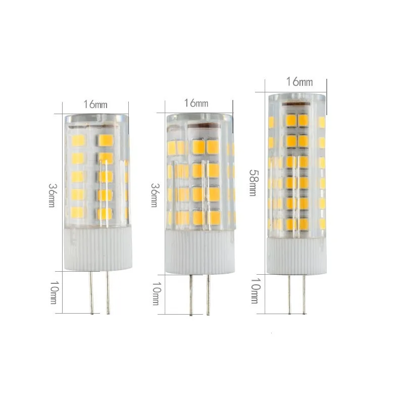 G4 straight pin corn  Lamp 220V SMD2835 3W 5W 7W 9W Ceramic Led Bulb Replace 30W 40W 60W 80 Halogen Light For Chandelier