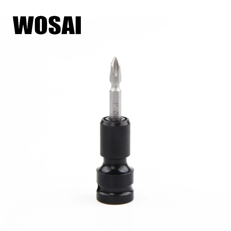 WOSAI 1/2 inch Square To 1/4 inch Hex Ratchet Socket Wrench Socket Adapter Spanner Set Drive Converter Impact Tool