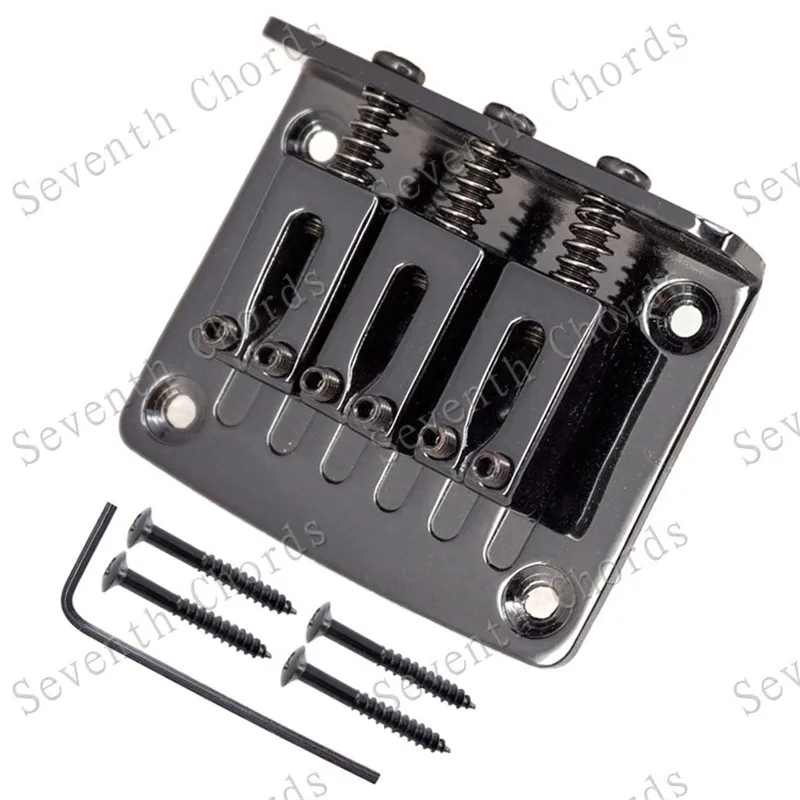 

1Pcs Three Strings Guitar Bridge Tailpiece Chrome Black Sliver For Choose Length 50MM Guitar Accessories Parts