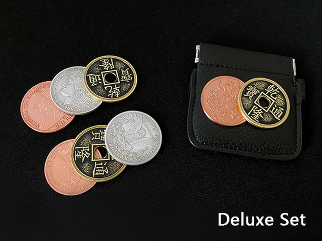 Ultimate CSB by Oliver Magic - Deluxe Set Copper Silver Brass Transposition Close Up Coin Magic Tricks props Mentalism Gimmicks