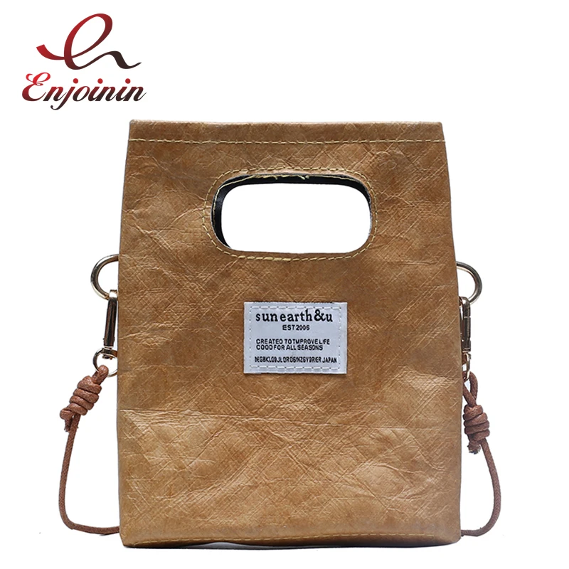 Trendy Paper Bag Style Purses and Handbags for Women Clutch Bag Novetly Shoulder Bag Small Designer Bag Kraft Paper Totes