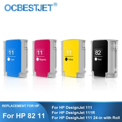 11 82 Replacement Ink Cartridge For HP Designjet 111 111R Printer (CH565A C4836A C4837A C4838A)