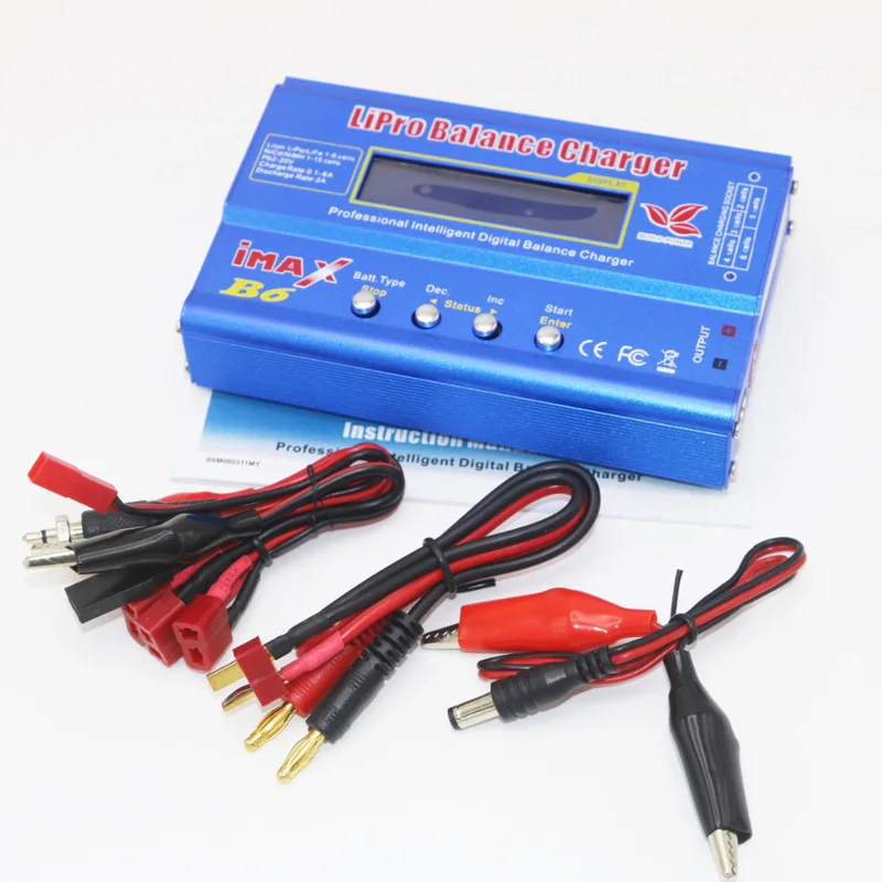 IMAX B6 80W 6A Battery Charger Lipo NiMh Li-ion Ni-Cd Digital RC Balance Charger Discharger + 12V 5A Adapter