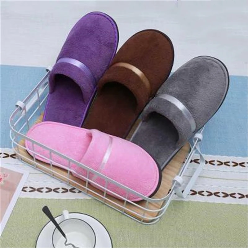 10 Paren/partij Hoge Kwaliteit Nieuwe Eenvoudige Unisex Slippers Hotel Reizen Spa Draagbare Slippers Wegwerp Thuis Gast Indoor Katoen