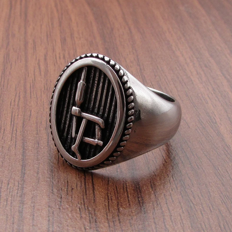 Free Shipping  Punk Mens Boys 316L Stainless Steel Gothic Tattoo Gun Cool Newest Tools Ring  Jewelry