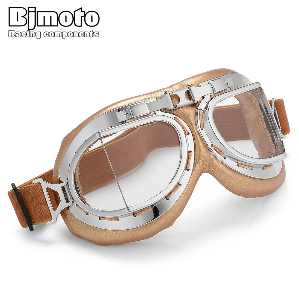 

BJMOTO Outdoor Sport Goggle Moto Scooter Helmet Motorcycle Goggles Retro Glasses Motocross Cafe Racer Racing biker Eyeglasses