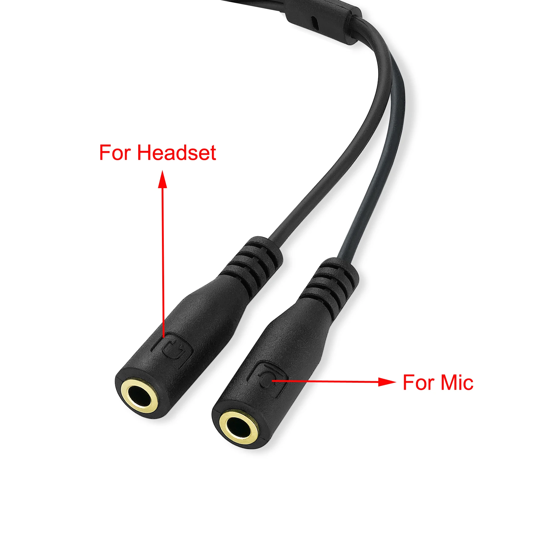 Аудио штекер Bochara 3,5 мм на гнездо 3,5 мм + Y-разветвитель для микрофона, караоке-кабель для смартфона