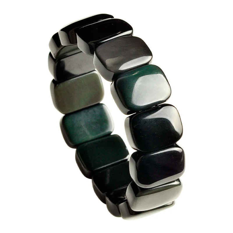 Natural Stone Bracelet Rainbow Obsidian Original Wrap Bracelet Bangles For Women Men Charms Gift Lucky Jewelry Wholesale