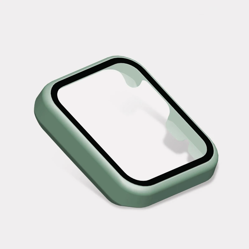 Carcasa dura brillante para Xiaomi Mi Watch Lite/Redmi, Protector de pantalla de vidrio, accesorios