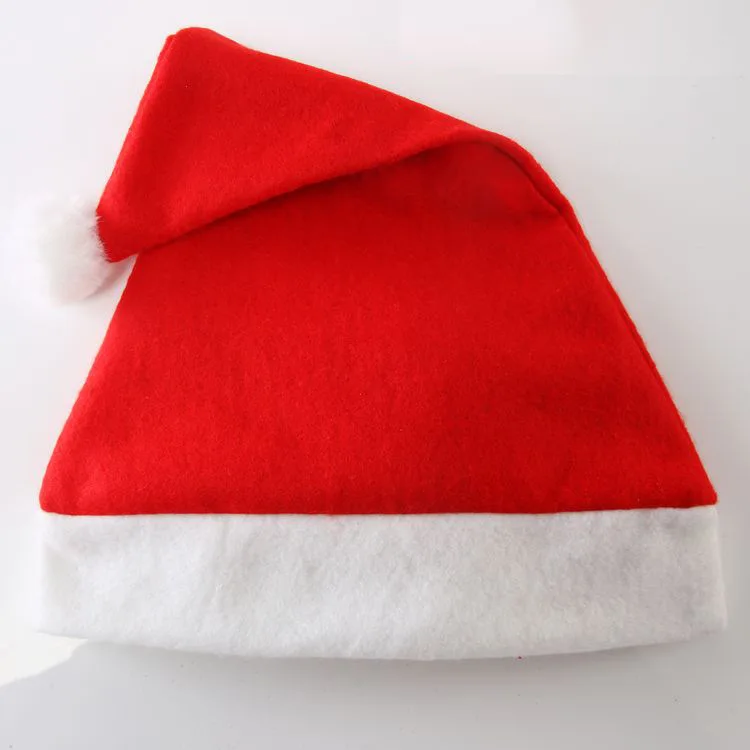 Soft Plush Christmas Hat Party For Baby Adult Santa Hats Red Decoration New Year Decoration Kids Gift Holiday Party Supplies