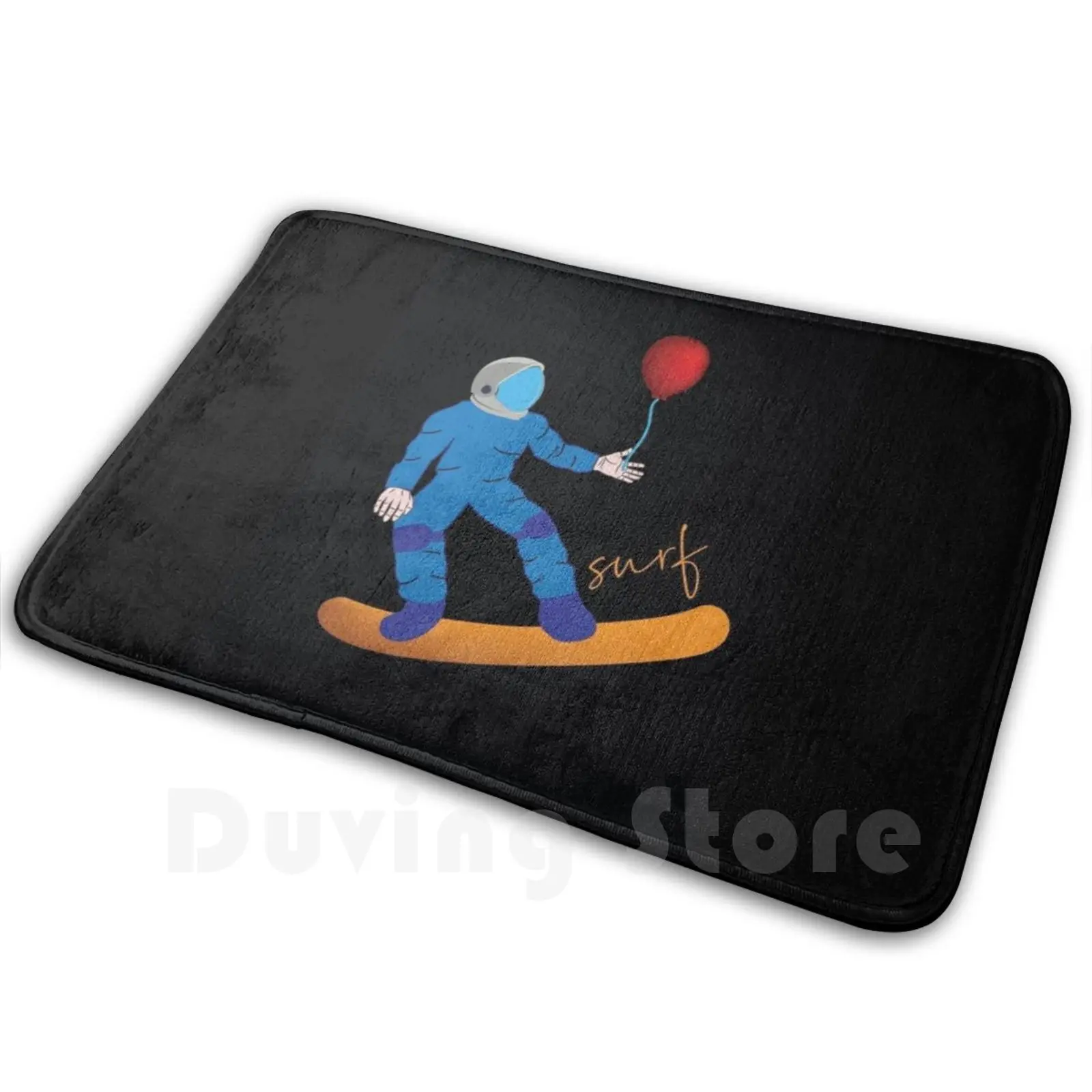 Blue Astronaut Dream Desing Mat Rug Carpet Anti-Slip Floor Mats Bedroom Dreams Astronaut Balloon Red Balloon Surf