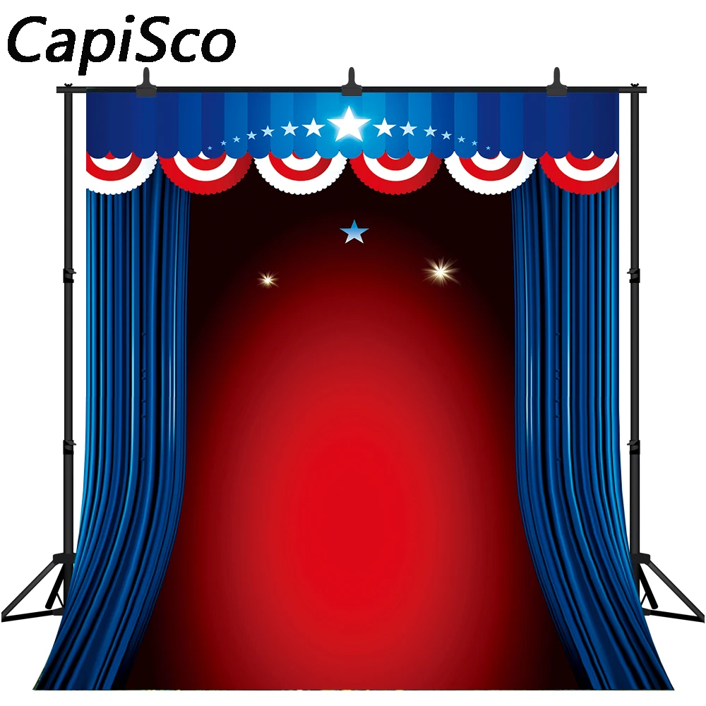 

Capisco Photography Background Stage Circus Tent Curtain stars Kids Birthday Baby Shower Photo backdrop Portrait Studio