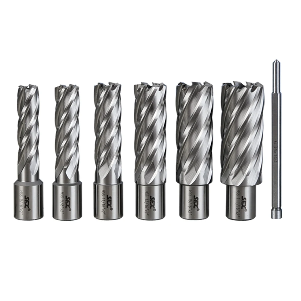 

HSS Annular Cutter 6+1 2in cutting depth Hollow Drill Bit For Metal Drilling Tools