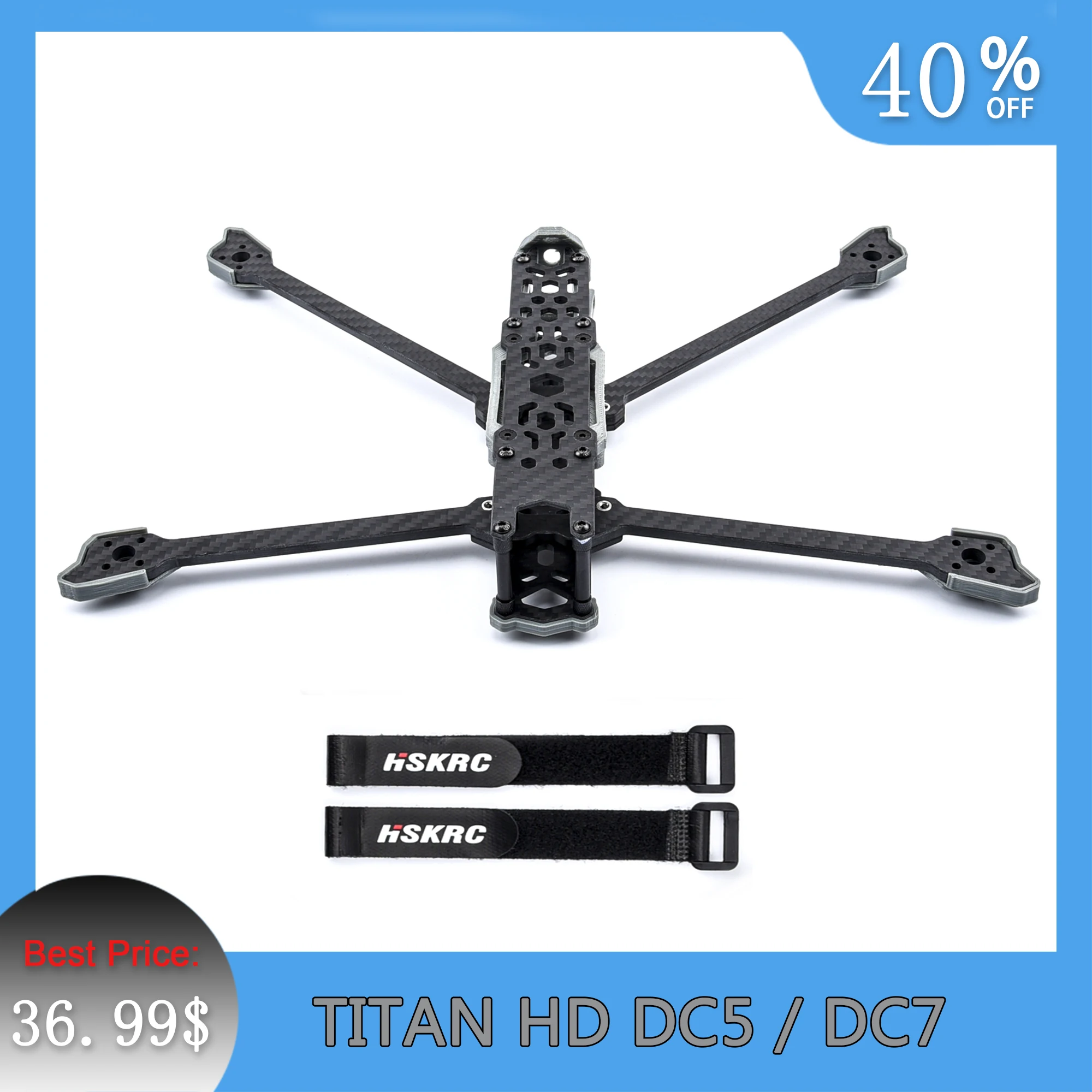 TITAN DC5 V1.4 DC5-HD 222mm / DC7 DC7-HD 333mm 7 cal HD Freestyle 5mm ramię rama z włókna węglowego w/ HD Air Unit TPU części dron FPV