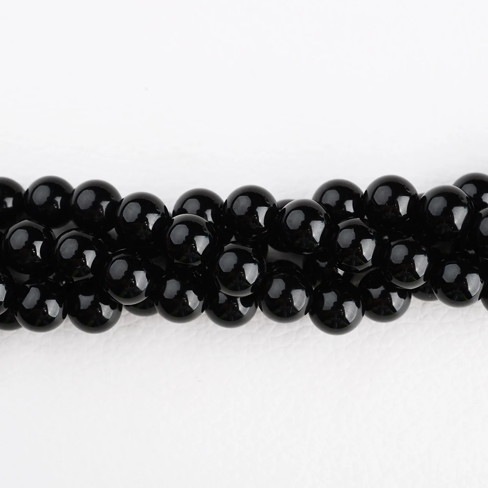 6-14 mm Natural Genuine Morion Black Quartz Crystal Round Loose Beads