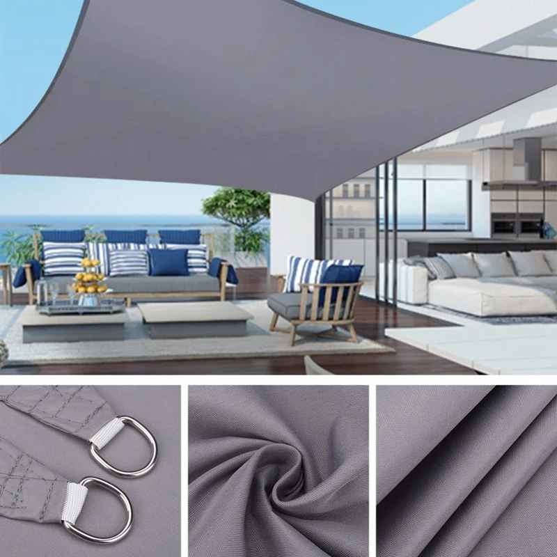 Voile d'ombrage rectangulaire imperméable 4*5M pour jardin, patio, extérieur, auvent, abri solaire