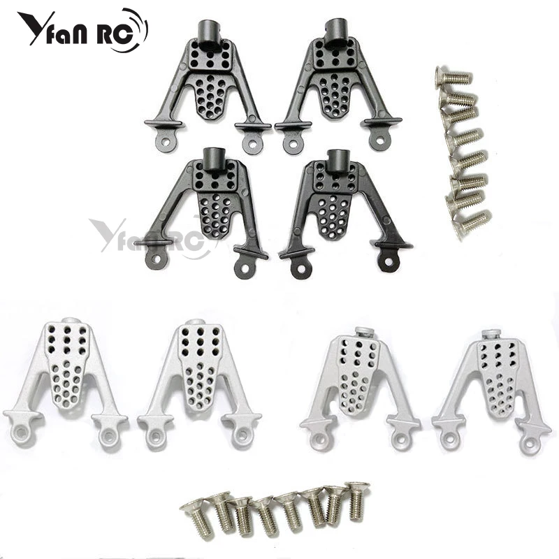 

Yfan Rc 4 Pcs/Set Metal Rear & Front Shock Mount LIFT Shocks for Axial SCx10 1/10 RC Crawler Shock Absorber Upgrade accessories