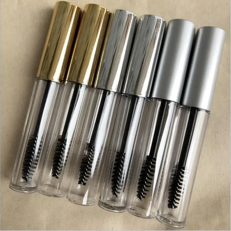 

New 10ml Empty Bottle Black Eyelash Tube Mascara Cream Vial/Container Fashionable with Silver Lid Refillable Bottles T0436