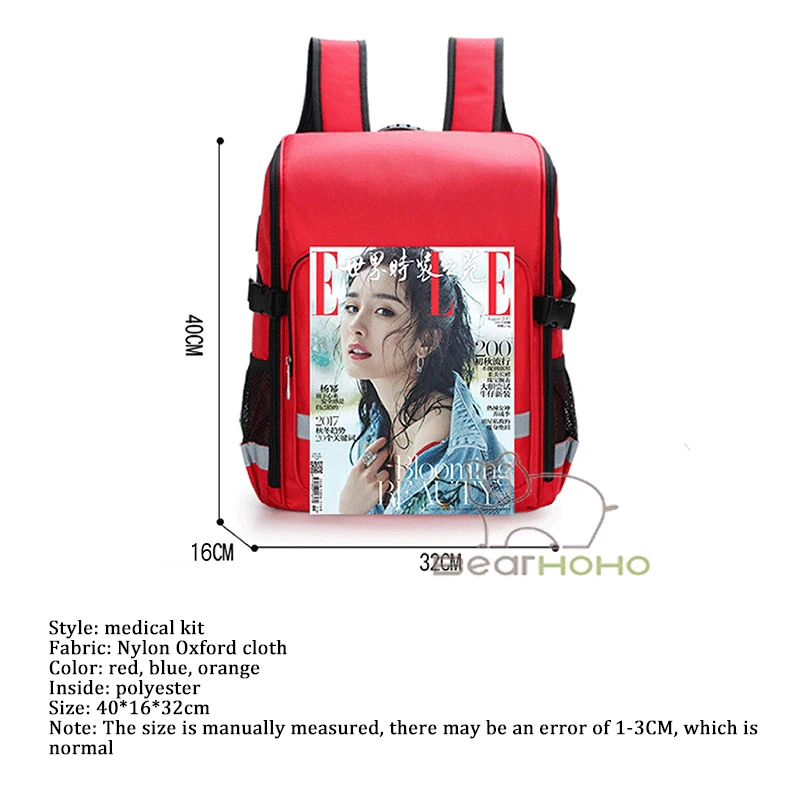 Home Empty First Aid Kit Waterproof Flame-retardant Rescue Medical Kit Large Capacity Flood Relief Emergency Kit Escape Backpack