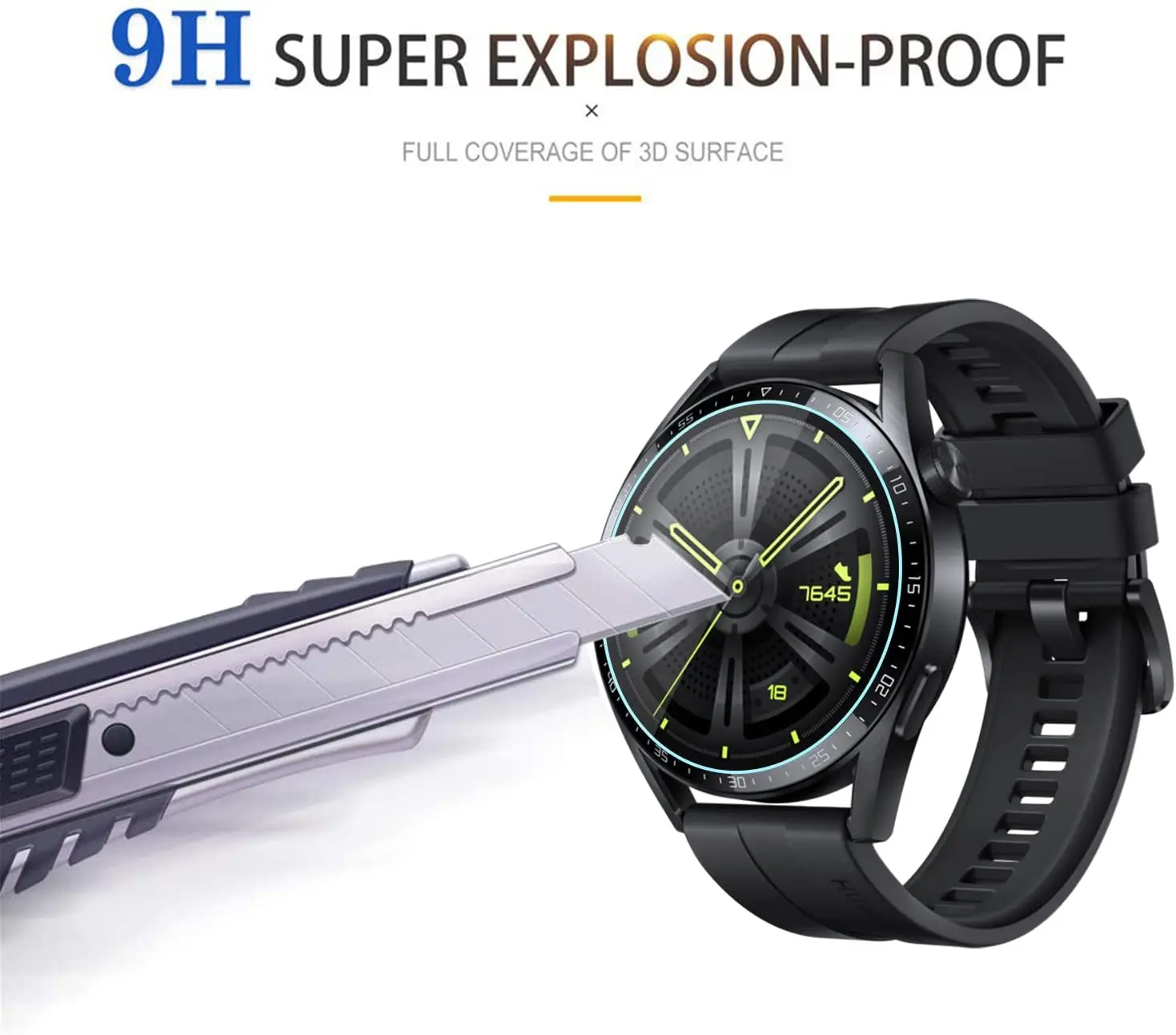 4Pack Tempered Glass Screen Protectors for Huawei Watch GT 3 46mm Explosion Proof Anti Scratch Smartwatch Protective Glass film