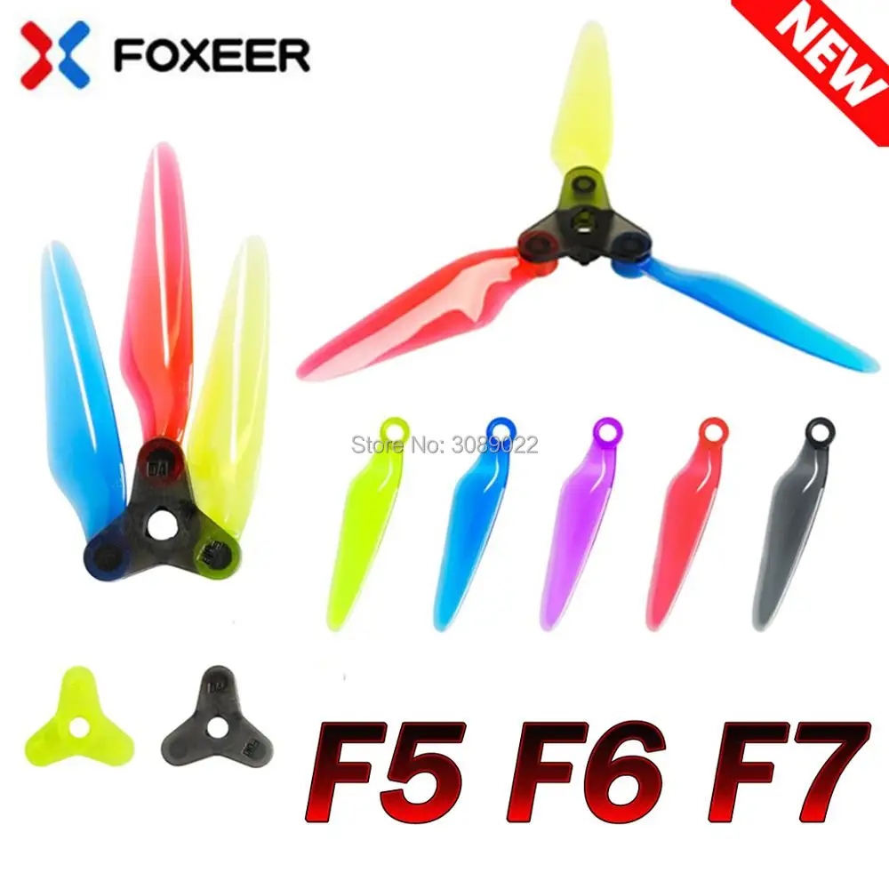 12Pairs 24 pcs DALPROP Fold F5 F6 F7 5.1/6/7inch Foldable Freestyle 3-Blade Propeller Props for RC Drone FPV Racing Quadcopter - image 1 of 6