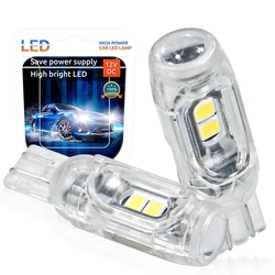 Bombilla LED T10 para coche, Canbus W5W 2835 194 168 LED, placa de luz Interior para coche, lámpara de lectura tipo cúpula, luz de liquidación, lámpara trasera intermitente, 2 uds.