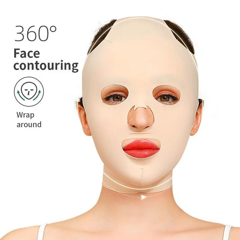 1pcs High-quality Sleep Face-lift Bandage Breathable Beauty Women Anti Slimming Lift Full Bandage V Face Shape Mask Sleeping set