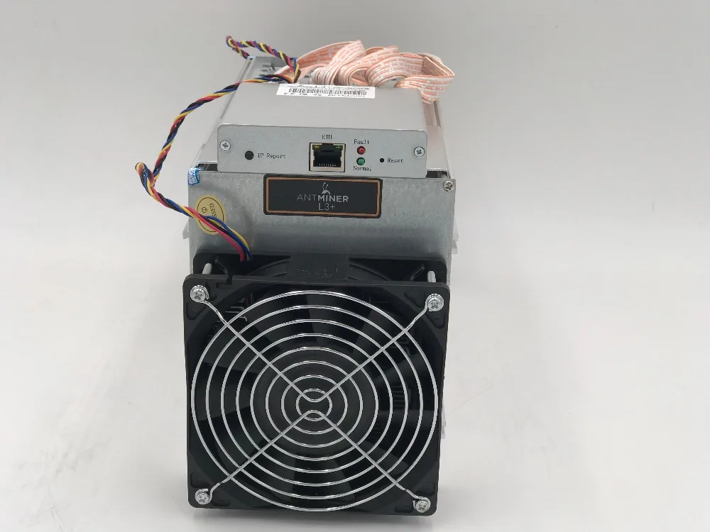 Imagem -02 - Usado Ltc Scrypt Miner Antminer l3 Mais 504m com Fonte de Alimentação Máquina de Mineração Litecoin na Parede 504m 800w