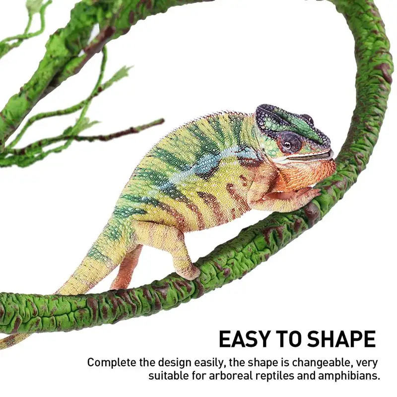 1 Pc Reptile Vine Small Animals Habitat Forest Bend Branch For Lizard Landscape Simulation Plant Rattan Pet Box Decor