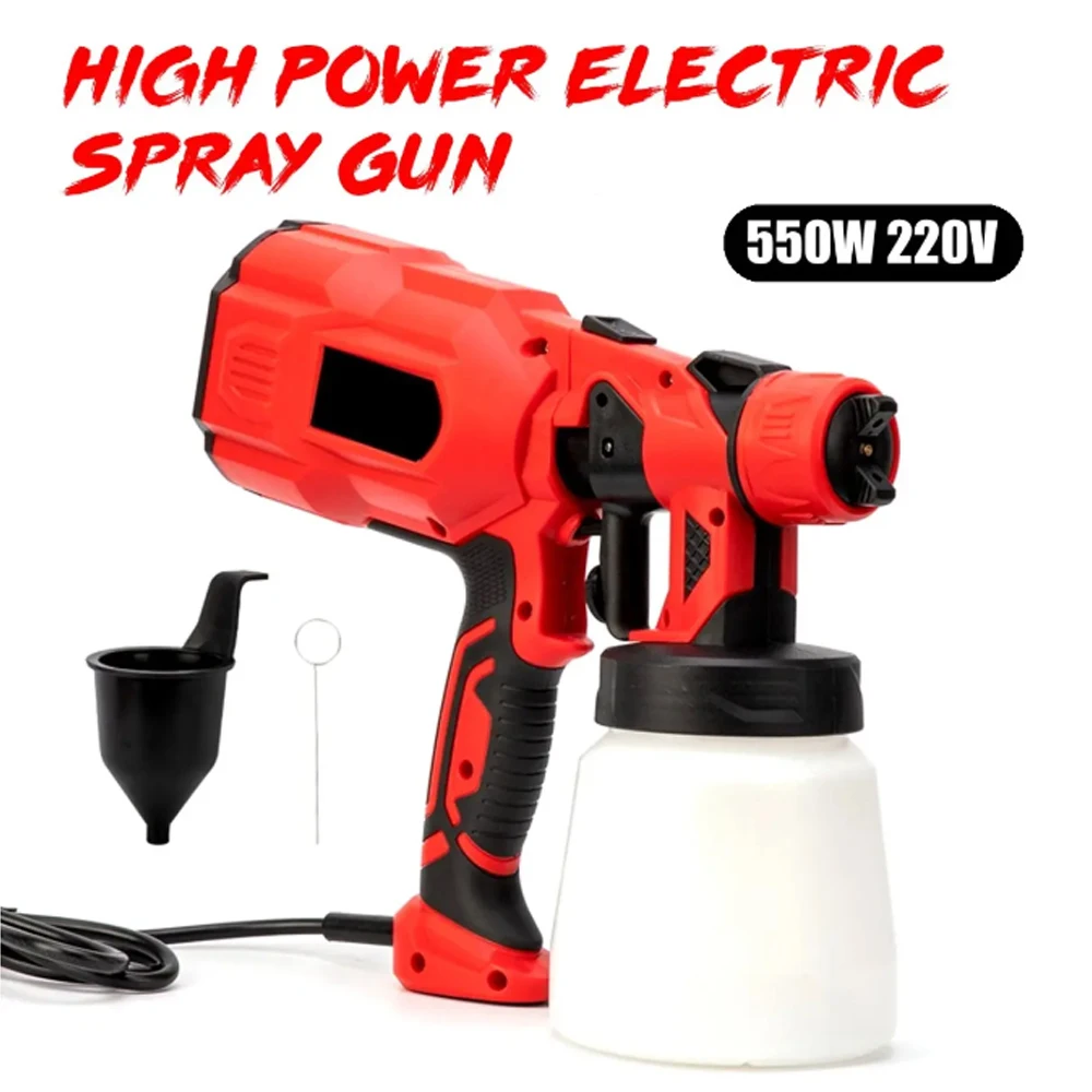 

550W 220V 800ML Spray Gun Paint 1.8MM Nozzle High Power Spay Guns Home Electric Paint Sprayer Easy Spraying Cleanning