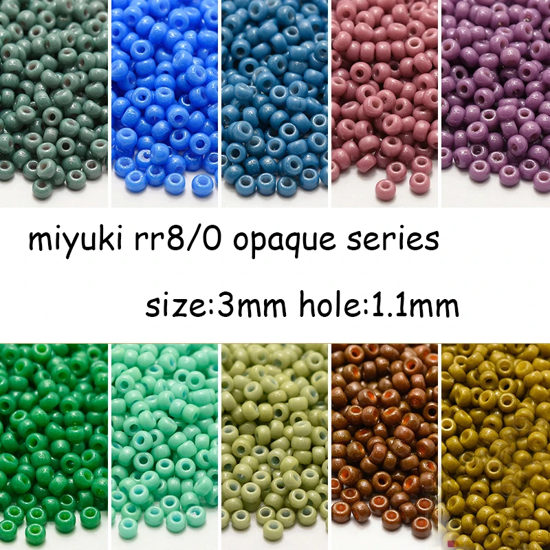 Japan Miyuki 3mm Seed Beads 8/0 Round Rocailles Beads Opaque Series DIY Manual 5G for Jewel Making