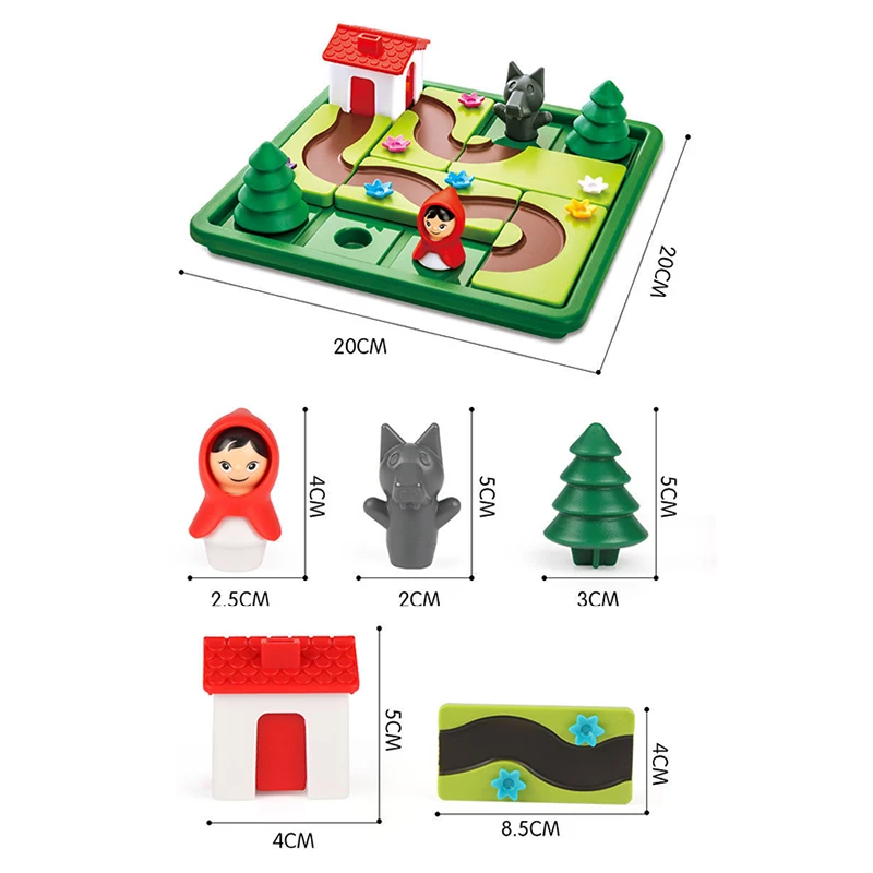 Caperucita Roja inteligente, juegos de mesa con solución, rompecabezas de construcción de habilidades, juego de lógica, juguete de entrenamiento, regalo para niños