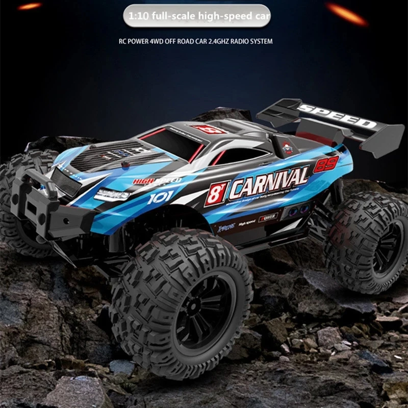 4WD High-Speed Off-road Remote Control Car 120M Rapid Drift 1:10 Four-Wheel Independent Shock Absorber PVC Material RC Car Truck