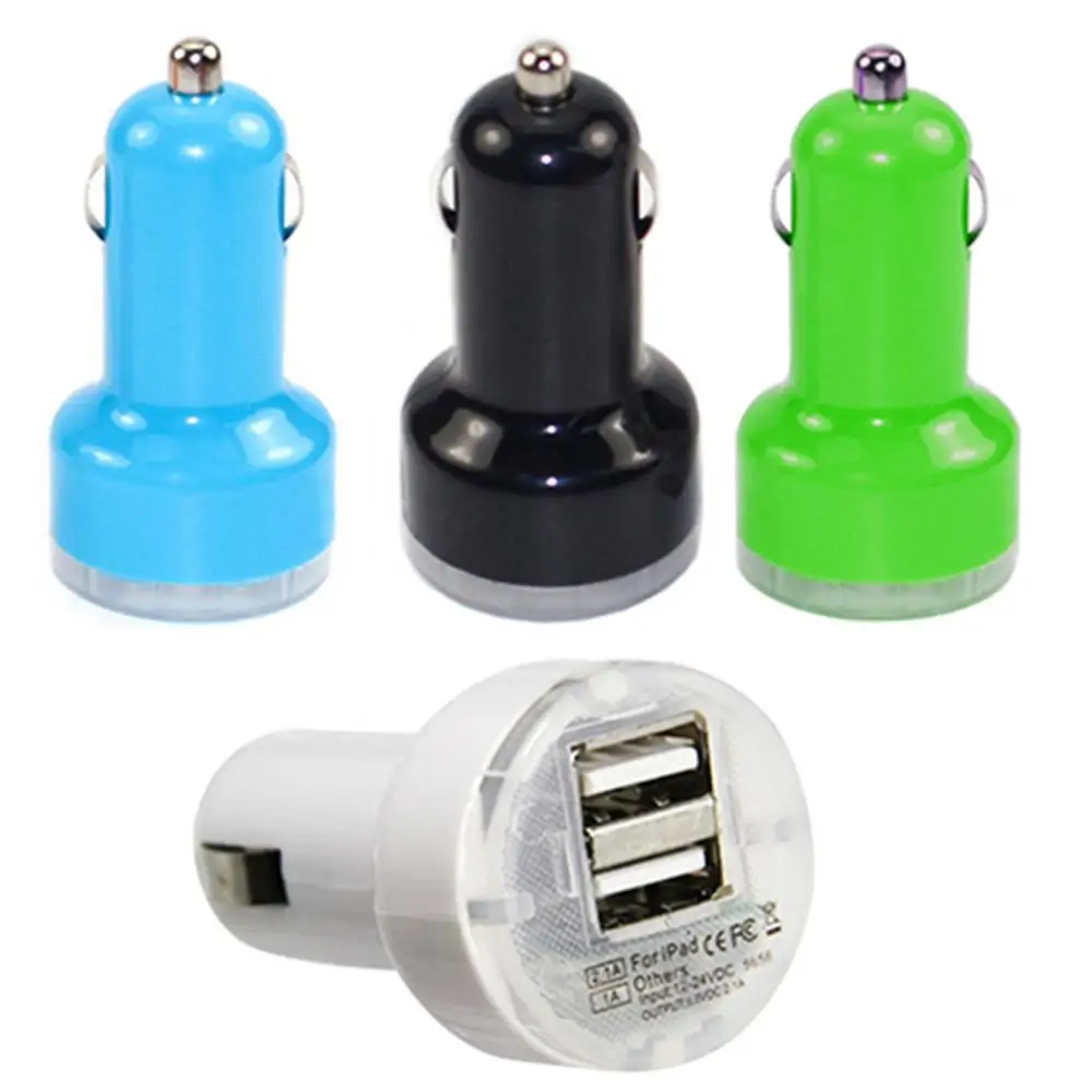 5V 2.1A/1A Car Phone Charger Double USB Ports Car Power Charger Adapter Auto Charging Cigarettes Lighter interface