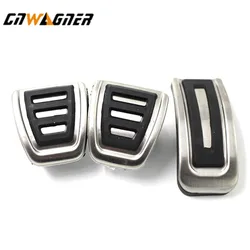 3Pcs/Set Car Clutch Accelerator Pedal Footrest Pad Covers For Skoda Fabia for volkswagen VW Polo 9N 6R Bora Golf MK4 IV