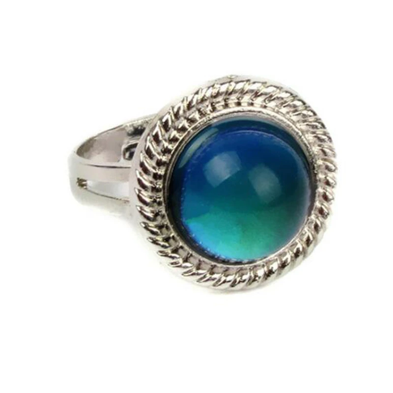 Vintage Retro Color Change Mood Ring Emotion Feeling Changeable Round Ring Temperature Control Color Rings Jewelry Wholesale