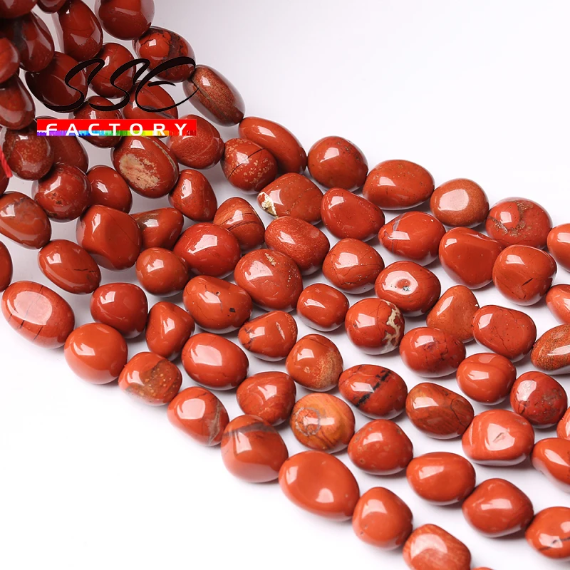 Chinese Red Jaspers Beads Natural Irregular Stone Loose Spacer Beads For Jewelry Making DIY Bracelets Necklaces Accessories 15