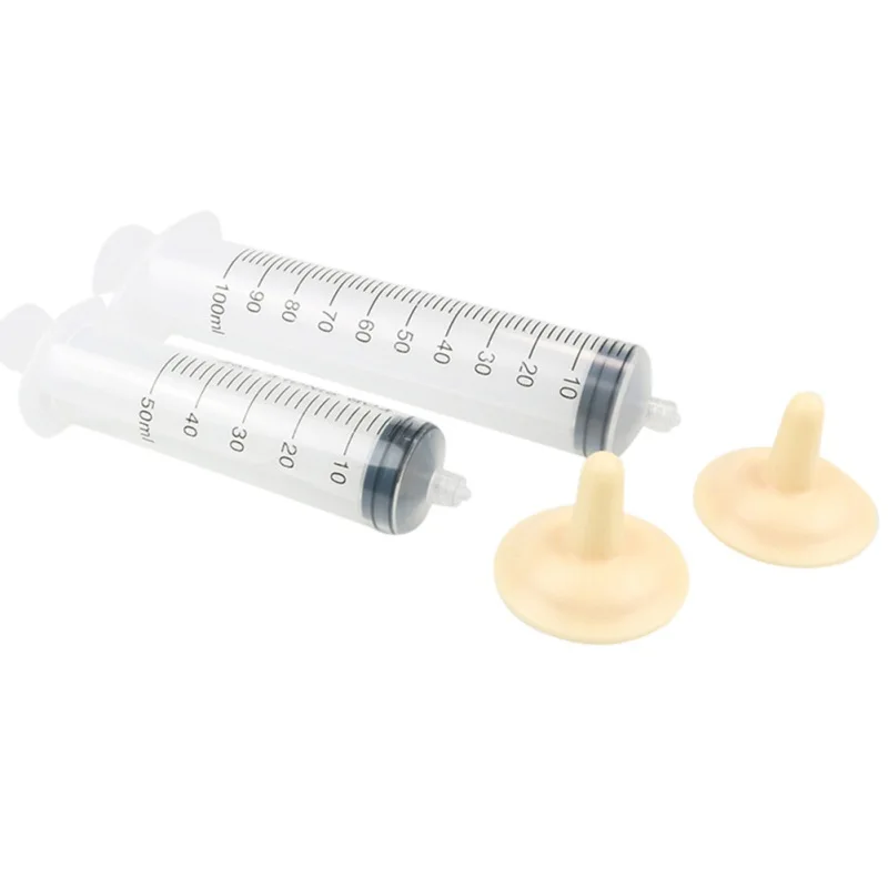 2PCS Clear Baby/Pet Oral Syringe for Milk Medicine Nursing Newborn Pet Feeding Tool for Kitten Milk Syringe Dog Cat Feeder Kit