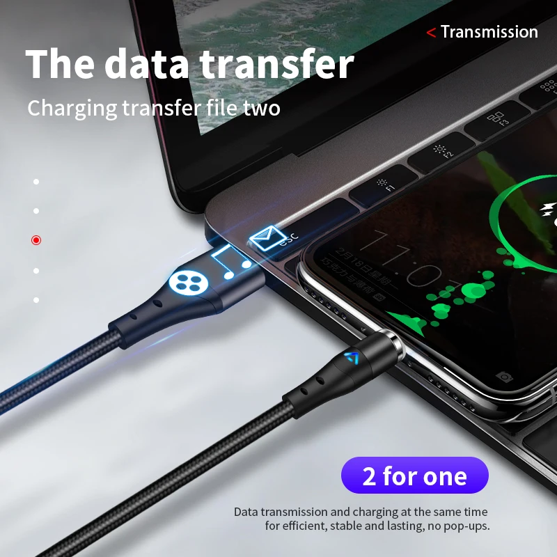 ZUIDID 5A Từ USB C Cáp Sạc Siêu Nhanh Micro USB Loại C Cho iPhone Samsung Xiaomi Huawei Sạc Android dây Cáp