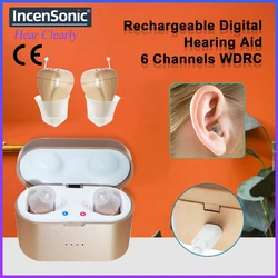 Audífono Digital recargable de 6 canales SR61, amplificador de sonido, audífono para ancianos, pérdida leve a severa, envío directo
