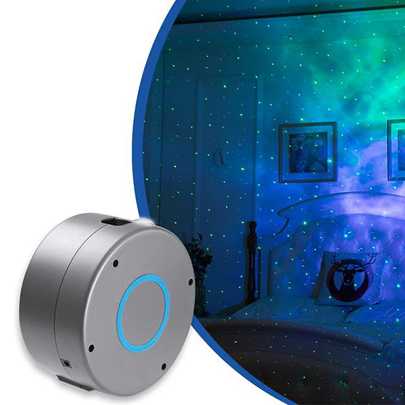 

USB Aurora Star Galaxy Starry Sky LED Projector Lamp Rotating Night Light Colorful Nebula Cloud Atmosphere Bedroom Beside Lamp