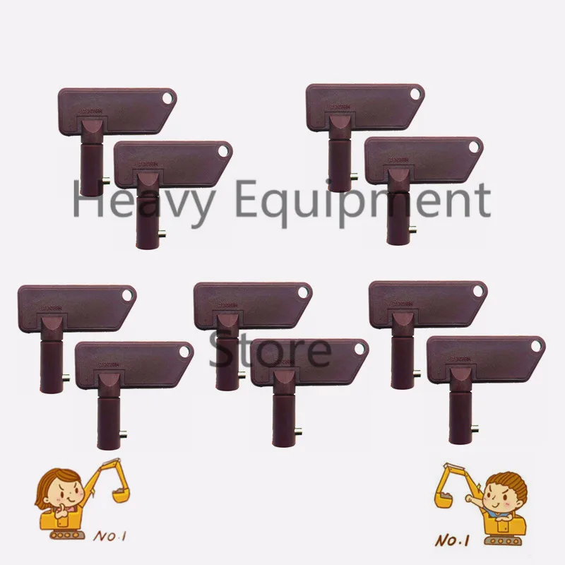 10pc key For Terex Battery and Master Disconnect Key part MS634212 Volvo Free Shipping