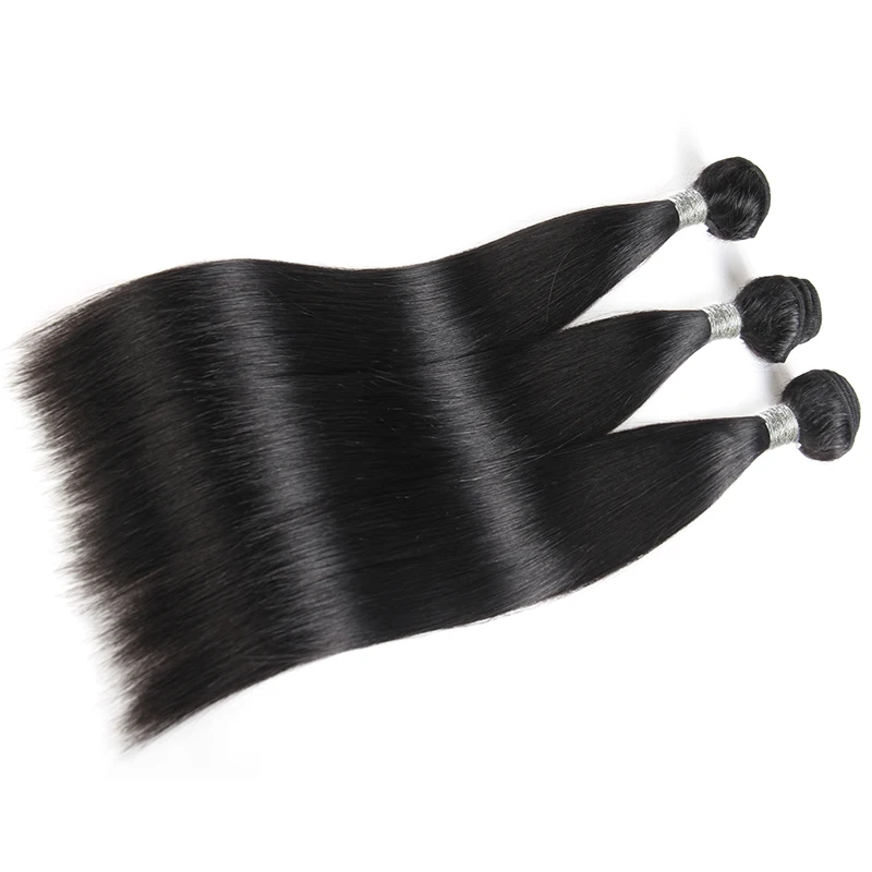 Fasci di capelli umani lisci peruviani Ali Queen Hair con chiusura in pizzo 4x 4/5x5 HD con fasci di parti libere di capelli per bambini con chiusura