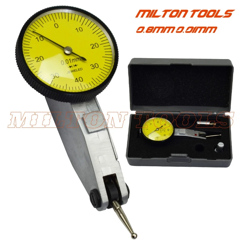 0-0.8mm 0.01mm Level Gauge Scale Precision Metric Dovetail Rails Dial Test Indicator Dial indicator Measuring Instrument Tool