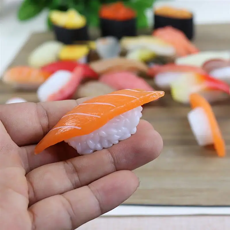 Simulation Sushi Model Food Toy Decoration Decorative Props Realistic Seafood Slice Artificial Food 1pcs Food Prop For Display